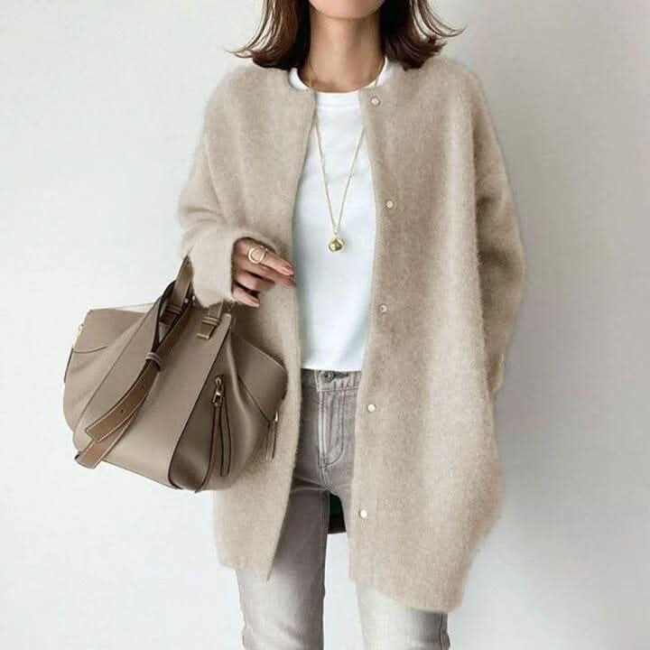 NOREEN ELEGANT BUTTONED KNIT JACKET