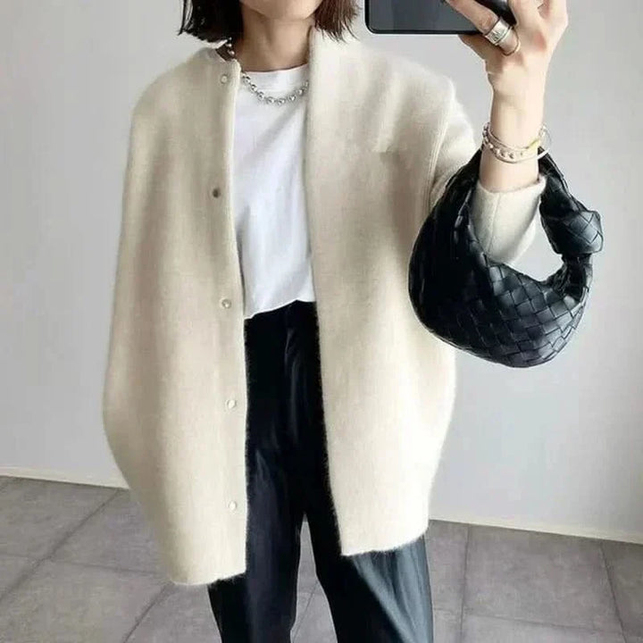NOREEN ELEGANT BUTTONED KNIT JACKET