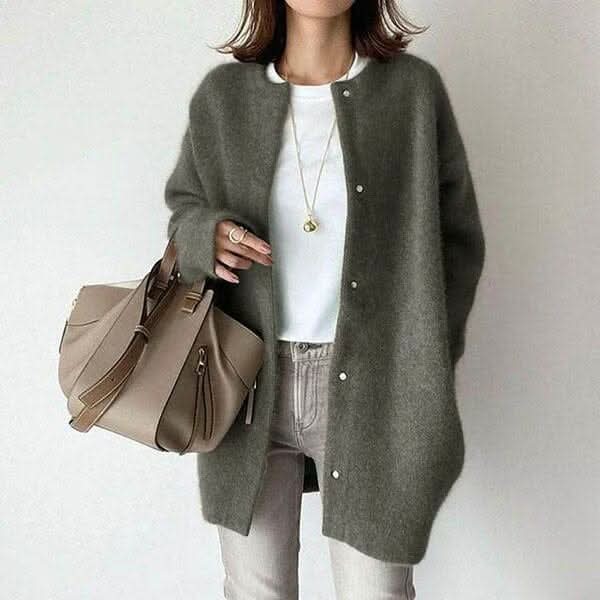 NOREEN ELEGANT BUTTONED KNIT JACKET