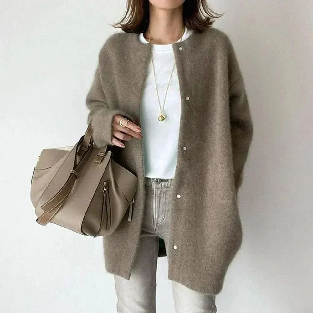NOREEN ELEGANT BUTTONED KNIT JACKET